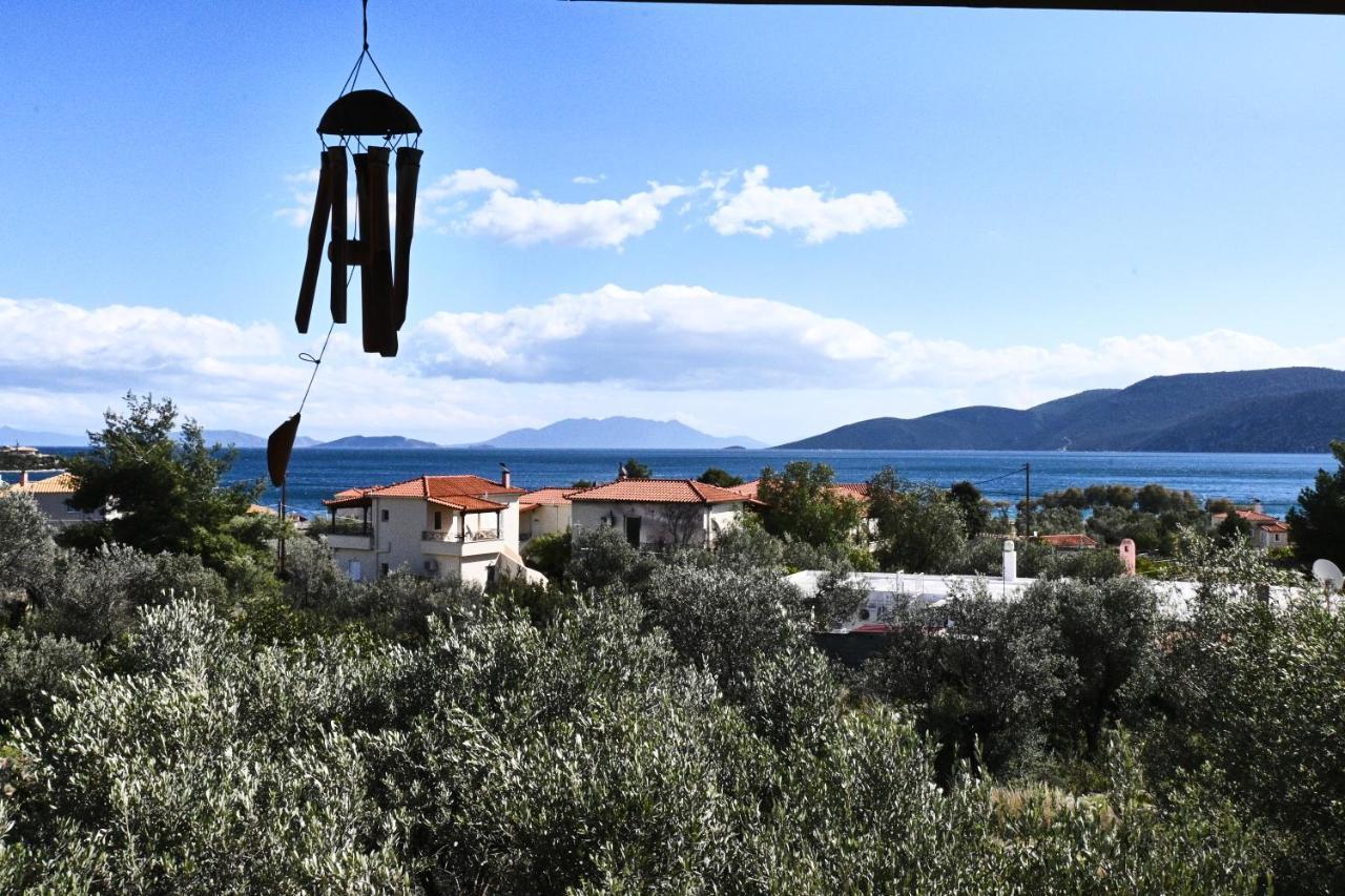 Pavlos' Cottage With Beach View Kórfos Exterior foto